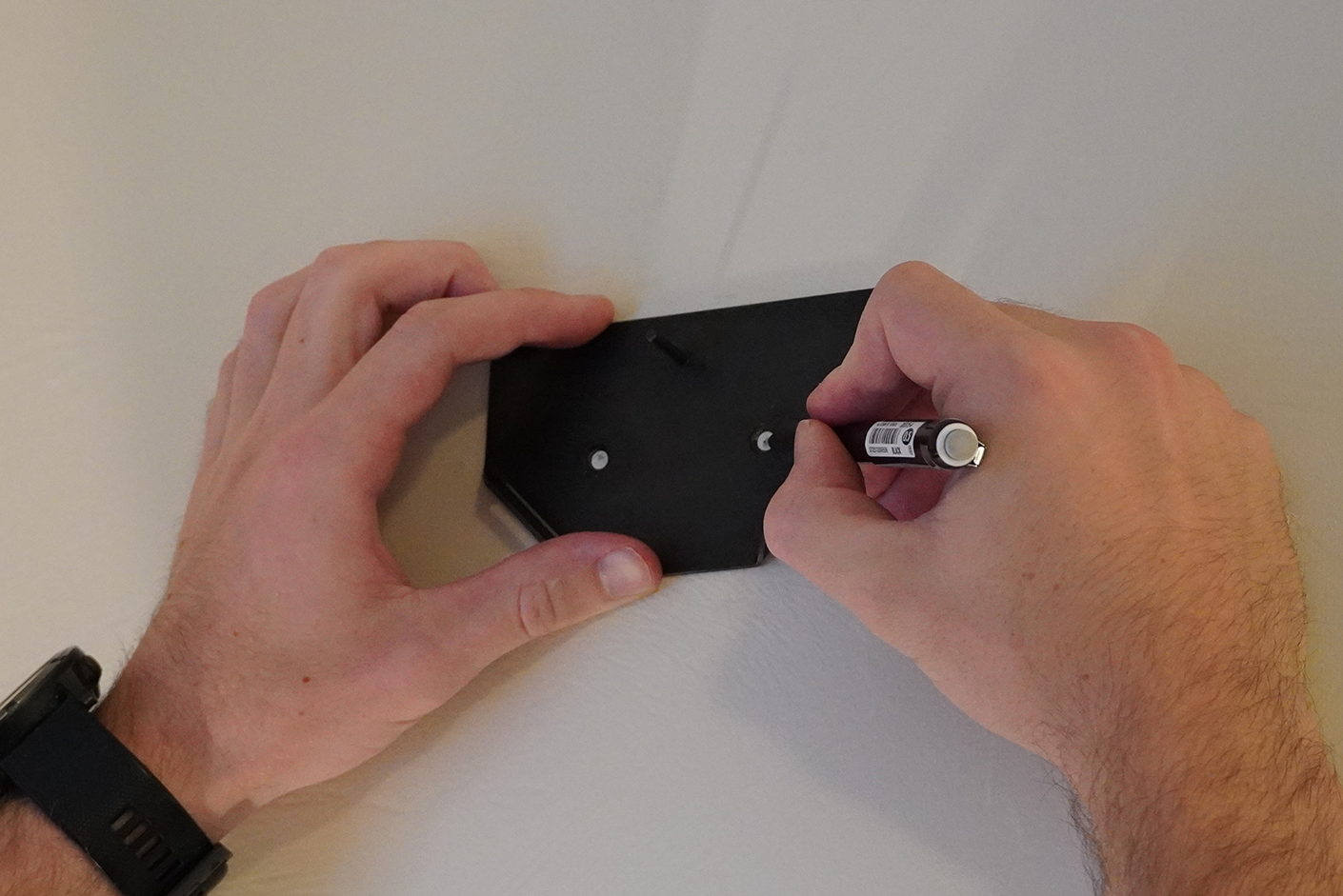 Shed Antler Display Kit Assemble Step 1 (Backplate Placement)
