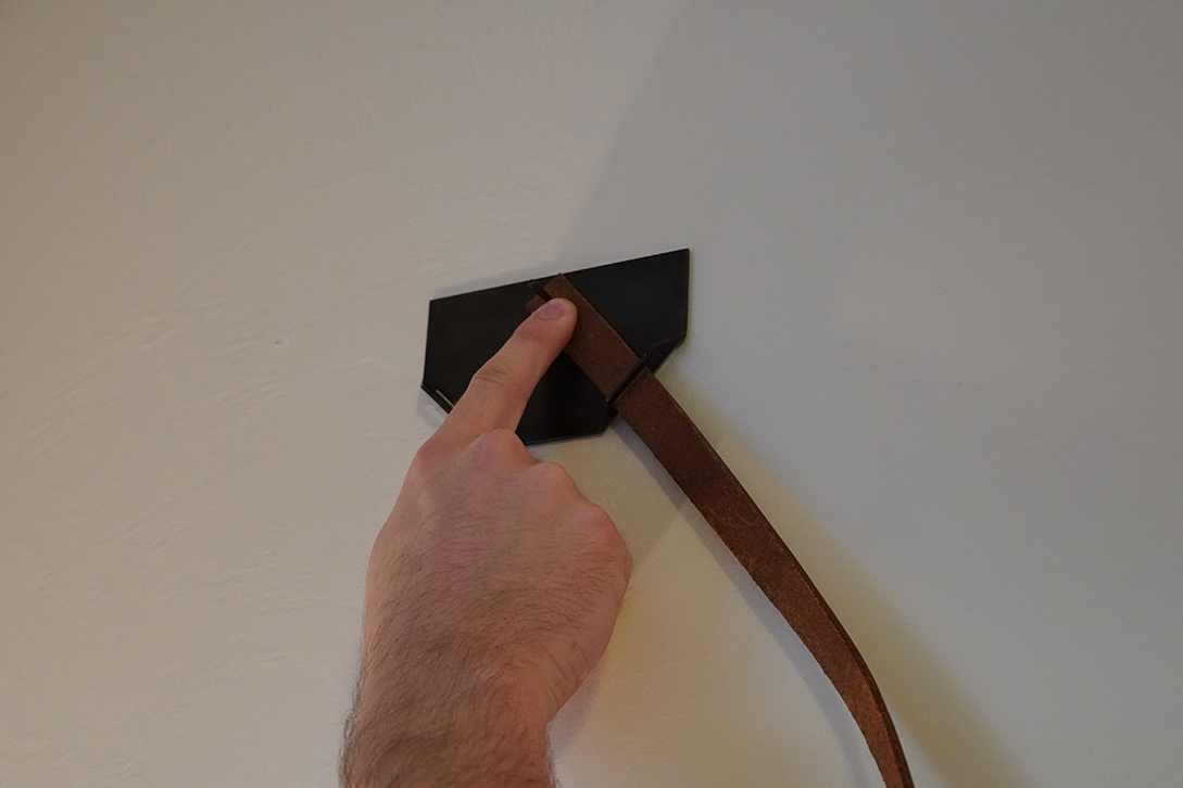 Shed Antler Display Kit Assemble Step 3 (Attach Leather Strap))
